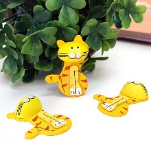 고양이 나무비즈 노랑